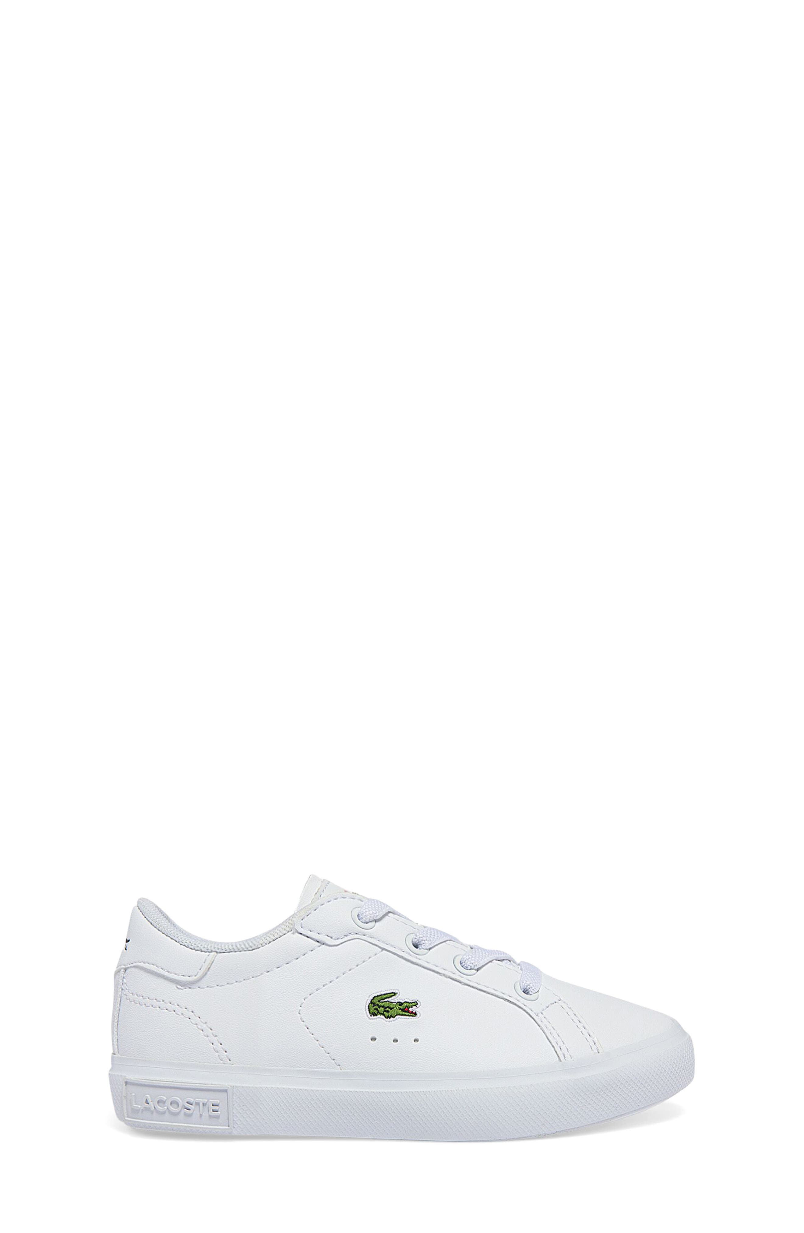 Lacoste Kids' Powercourt Sneaker, Alternate, color, White/ White
