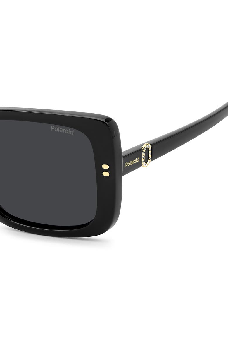Polaroid 55mm Polarized Rectangular Sunglasses, Alternate, color, 