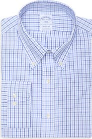 Brooks Brothers Regular Fit Plaid Non-Iron Cotton Dress Shirt