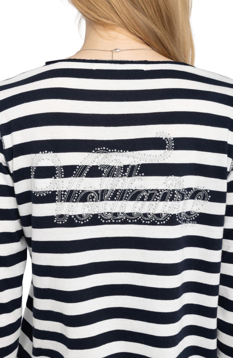 Zadig & Voltaire Tunisien Voltaire Stripe Top, Alternate, color, Encore