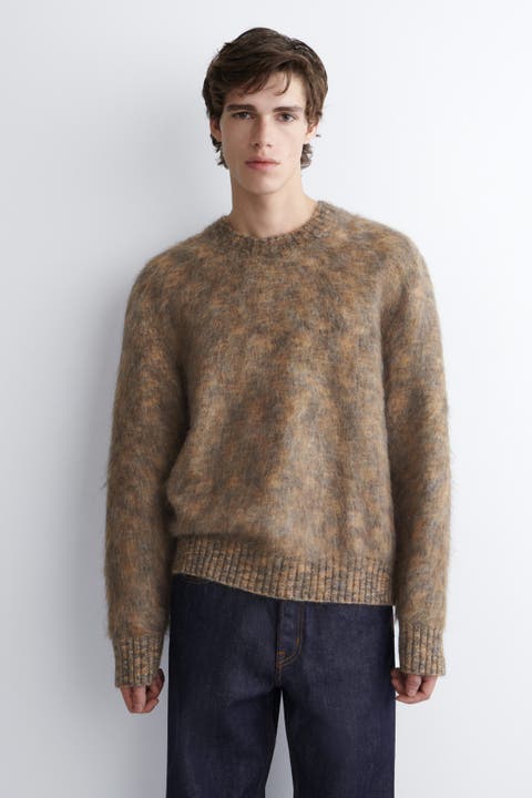 Space-dyed Mohair-blend Crew-neck Jumper