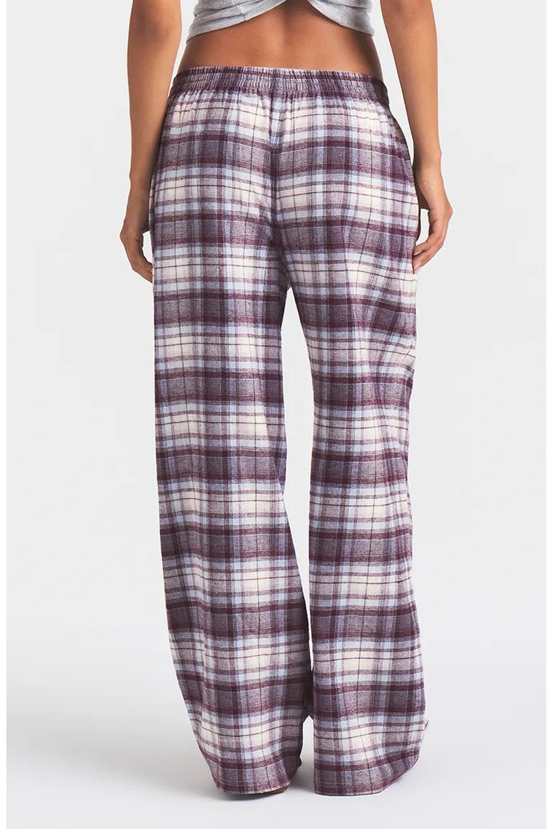 Oversized Flannel Sleep Pants, Alternate, color, IRIS MICA PLAID