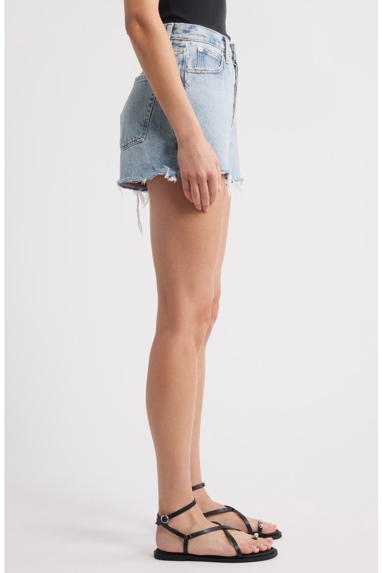 The Dare High Waist Denim Cutoff Shorts, Alternate, color, REASON