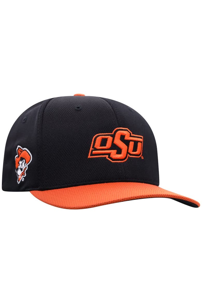 Men's Top of the World  Black Oklahoma State Cowboys Reflex Fitted Hat, Main, color, Black