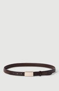 Brunello Cucinelli Textured calfskin belt with box-frame buckle