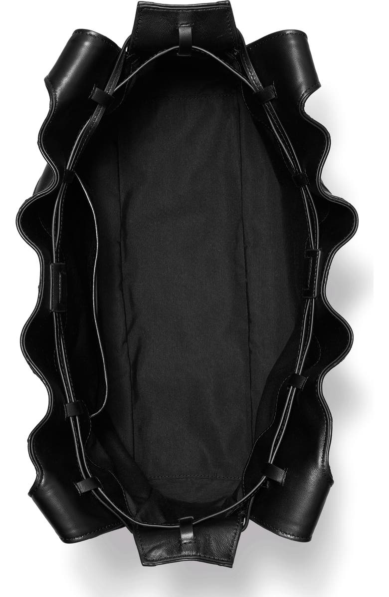 Tory Burch Large Fleming Leather Tote, Alternate, color, Black
