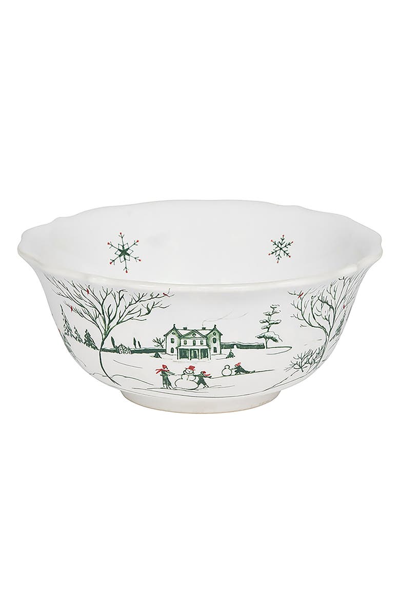 Juliska Country Estate Winter Frolic Ice Cream Bowl, Main, color, Evergreen