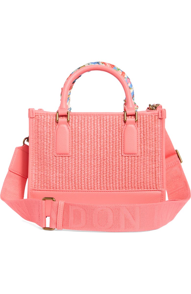 Kurt Geiger London Small Chiswick Raffia Tote, Alternate, color, Open Pink