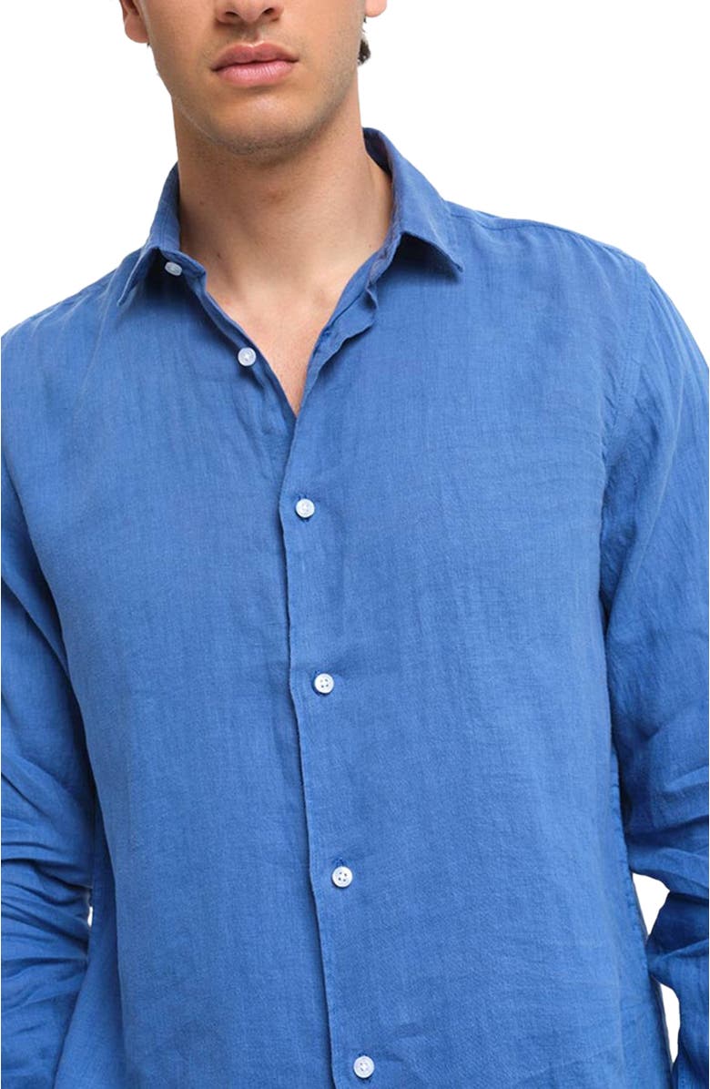 Peninsula Swimwear Cala di Volpe Linen Shirt, Alternate, color, Solid Color