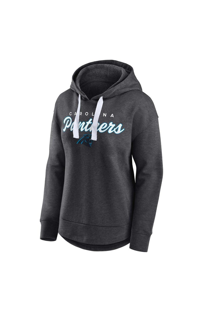 FANATICS Women's Fanatics Heather Charcoal Carolina Panthers Set To Fly Pullover Hoodie, Alternate, color, 