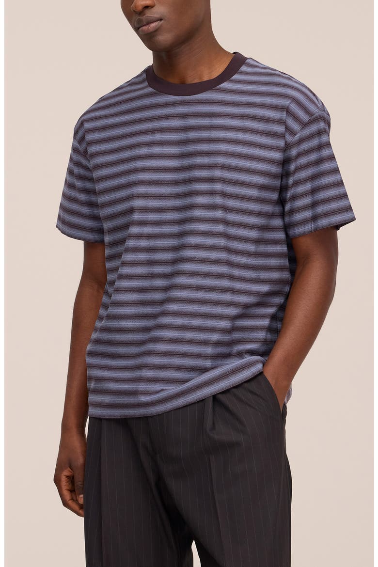 Lionel Striped Organic Cotton T-Shirt, Alternate, color, BLUE STRIPE