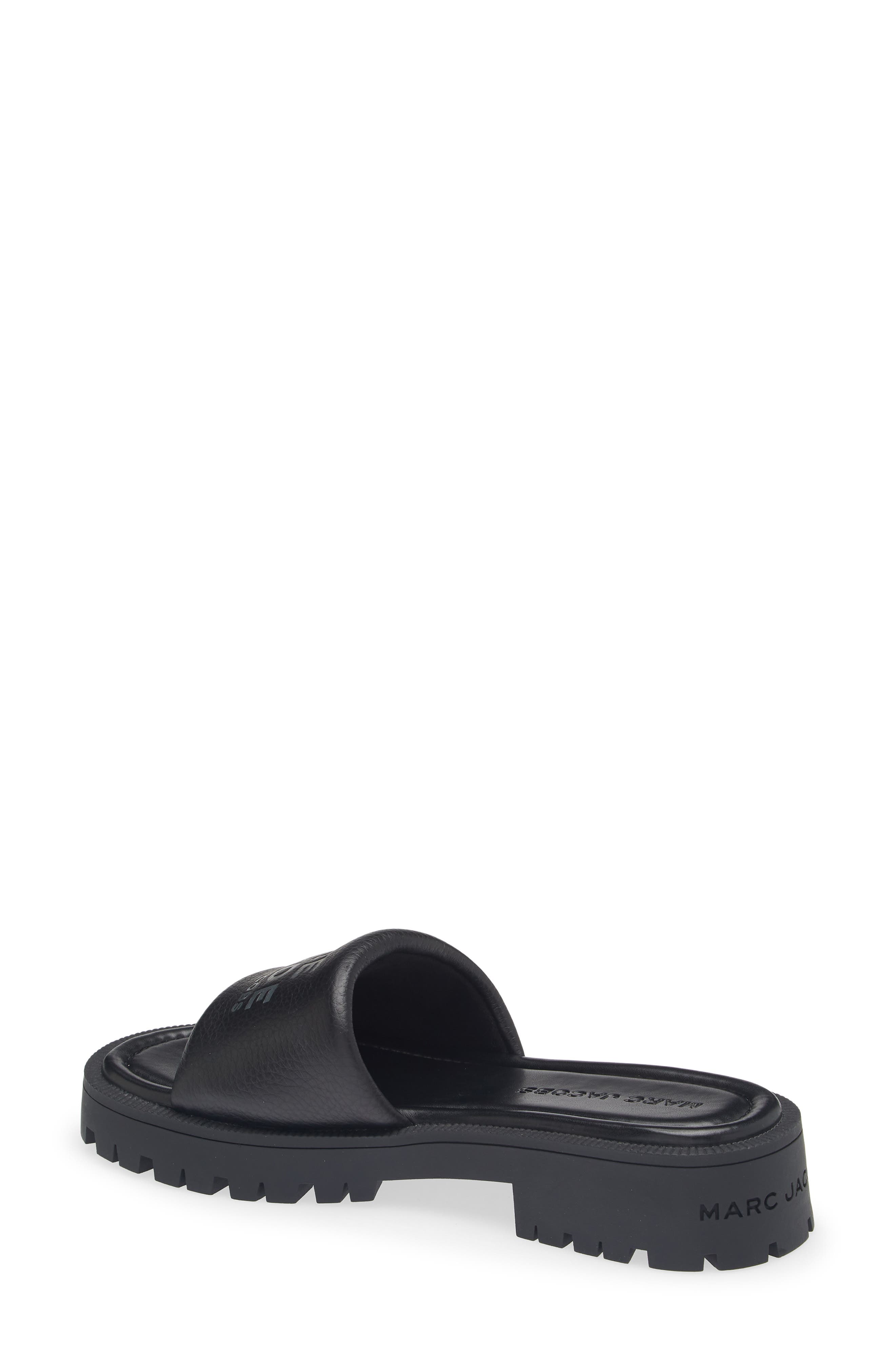 Marc Jacobs The Lug Slide Sandal, Alternate, color, Black