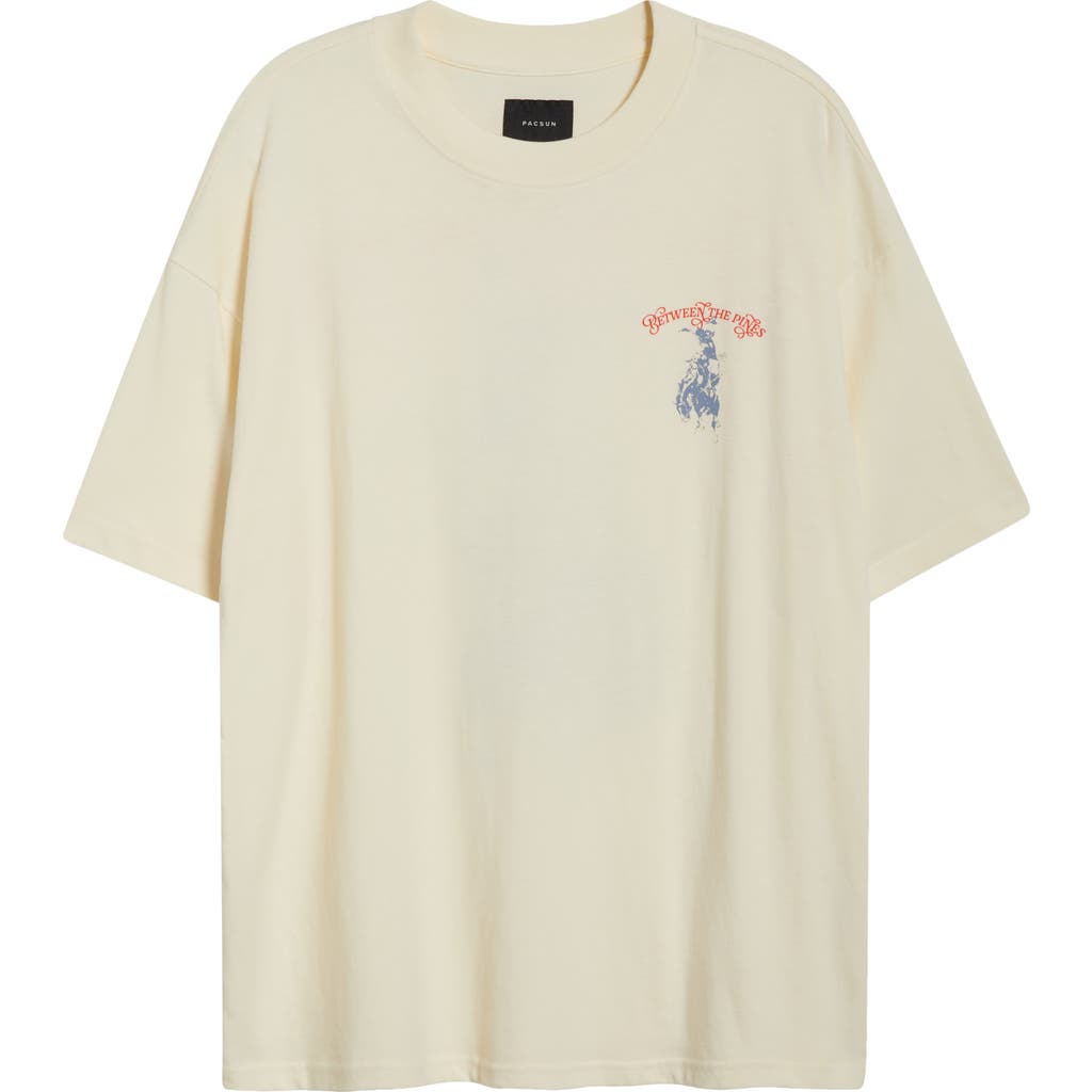 Pacsun Between The Pines Graphic T-shirt In Yellow