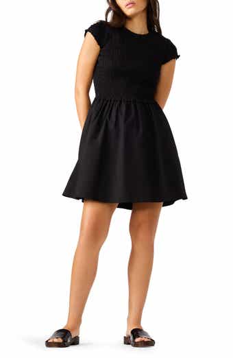 Steve Madden Sheffield Smocked Flare Minidress