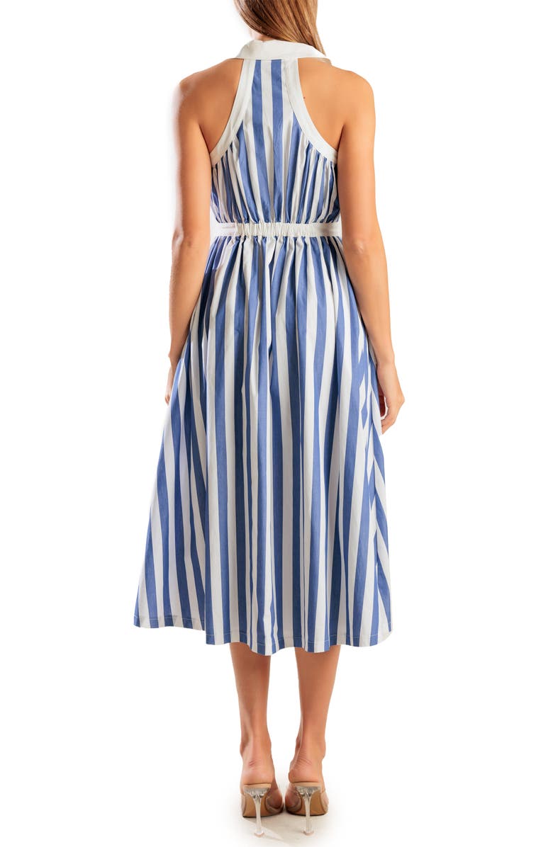 FREEMARKET Stripe Sleeveless Midi Dress, Alternate, color, 