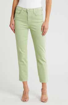 L'AGENCE Alexia High Waist Crop Straight Leg Cigarette Jeans