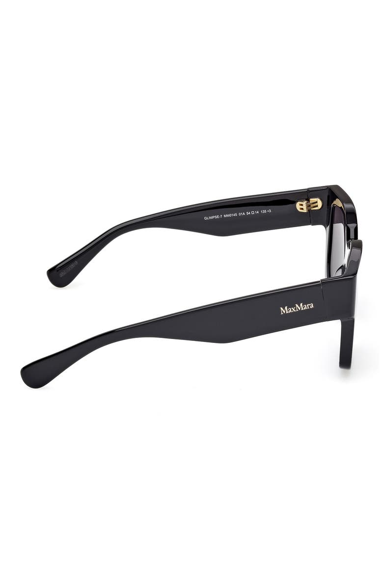 Glimpse 54mm Round Sunglasses, Alternate, color, SHINY BLACK/ SMOKE LENSES