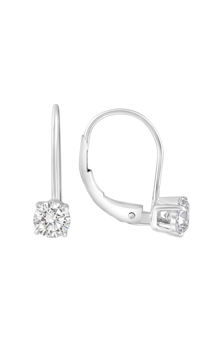 Bliss Diamond 1 - 4 Ct Hoop Lever Back Diamond Studs Women's 14k Gold Earrings Lab Grown, Main, color, 