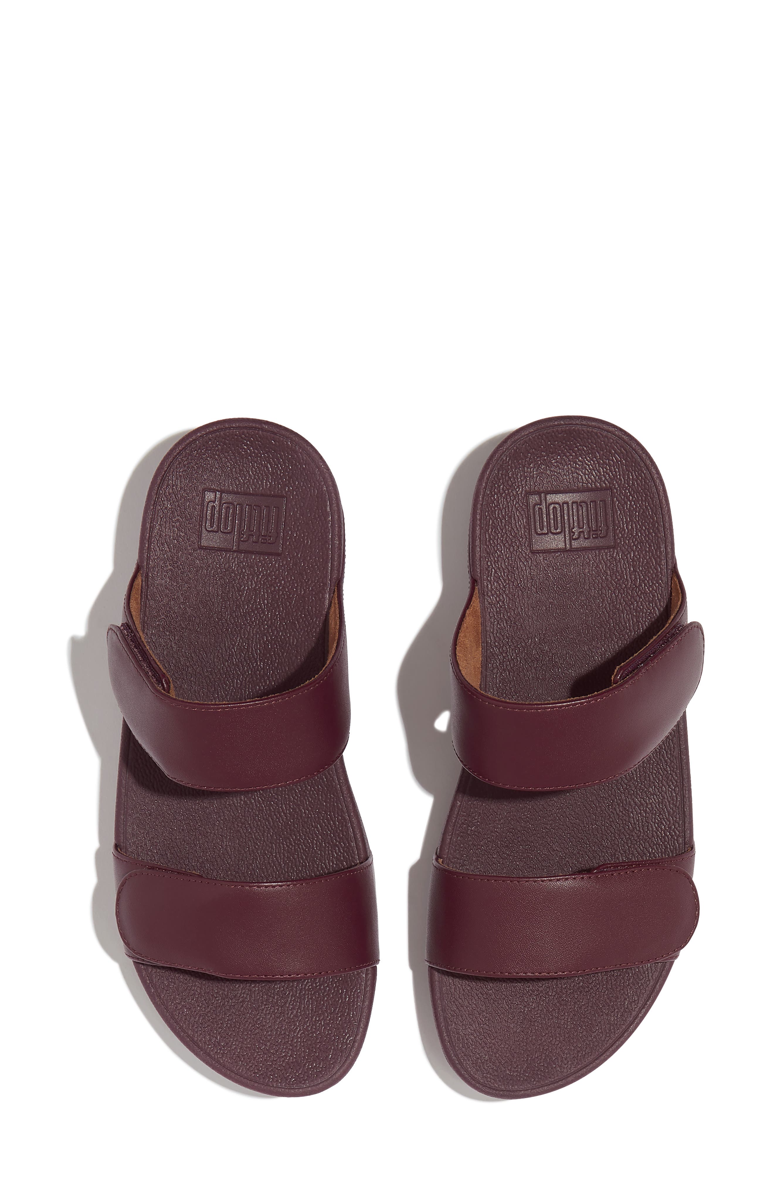 FitFlop Lulu Platform Wedge Slide Sandal, Alternate, color, Mauve Wine