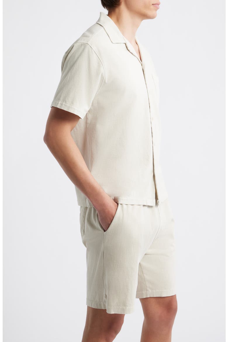 Caza Featherweight Organic Cotton Camp Shirt, Alternate, color, CREAM