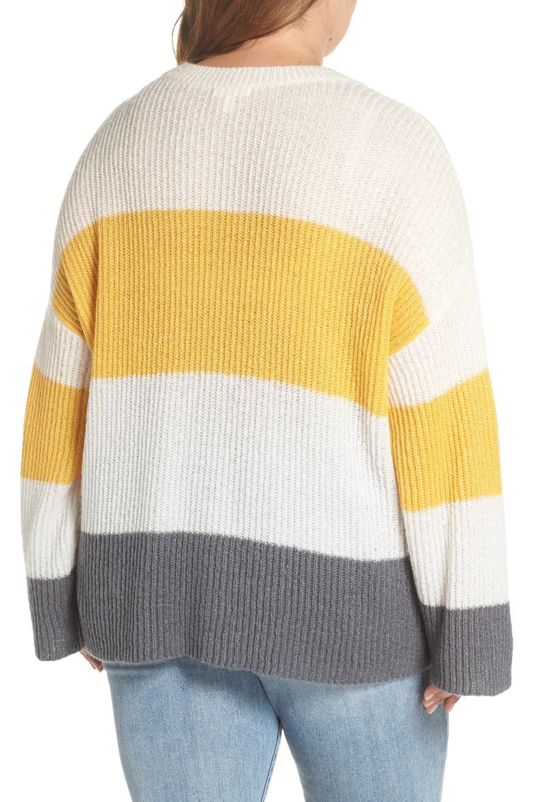 Stripe Pullover, Alternate, color, IVORY EGRET COLORBLOCK