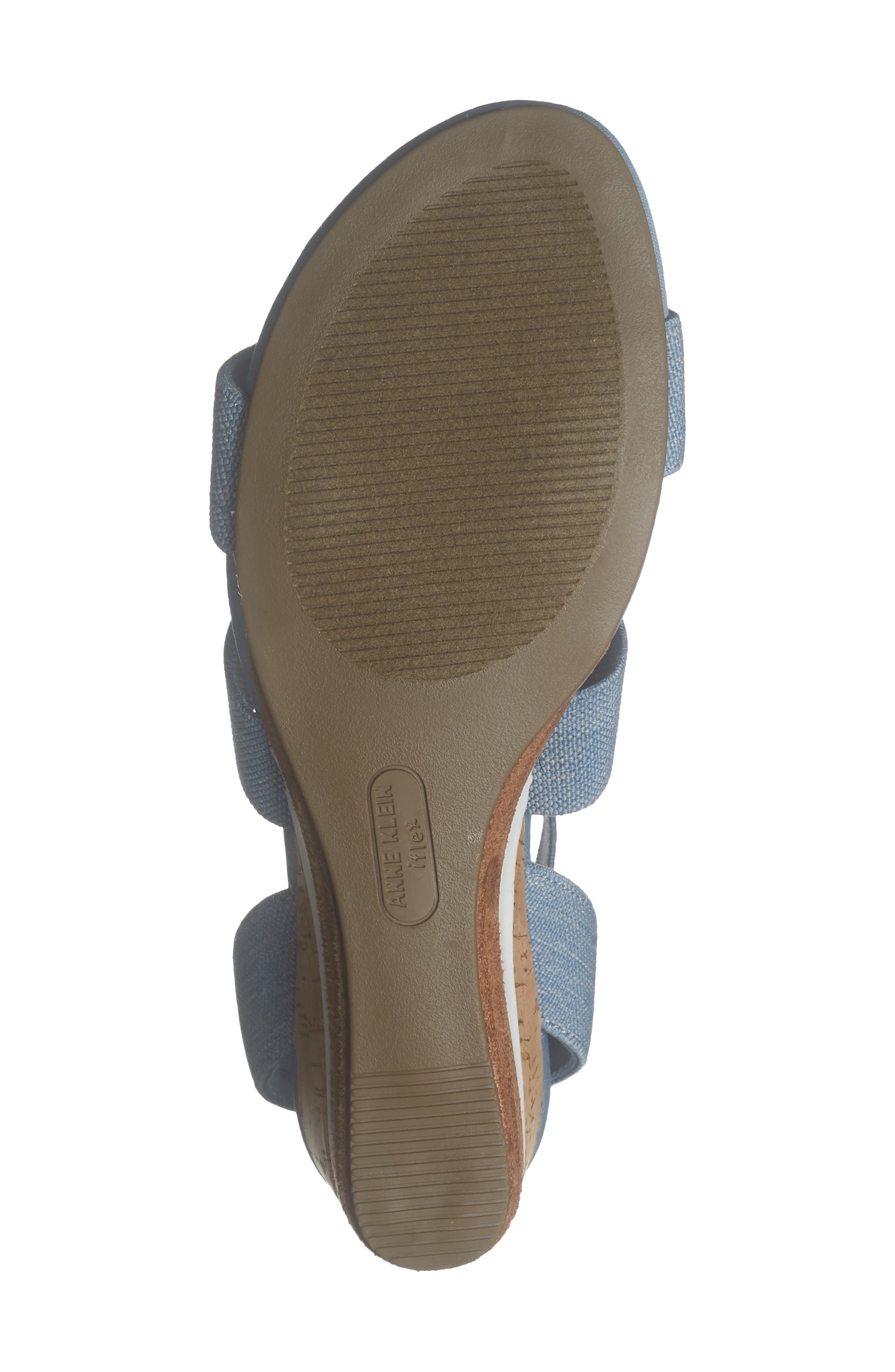 Barnett Wedge Ankle Strap Sandal, Alternate, color, BLUE