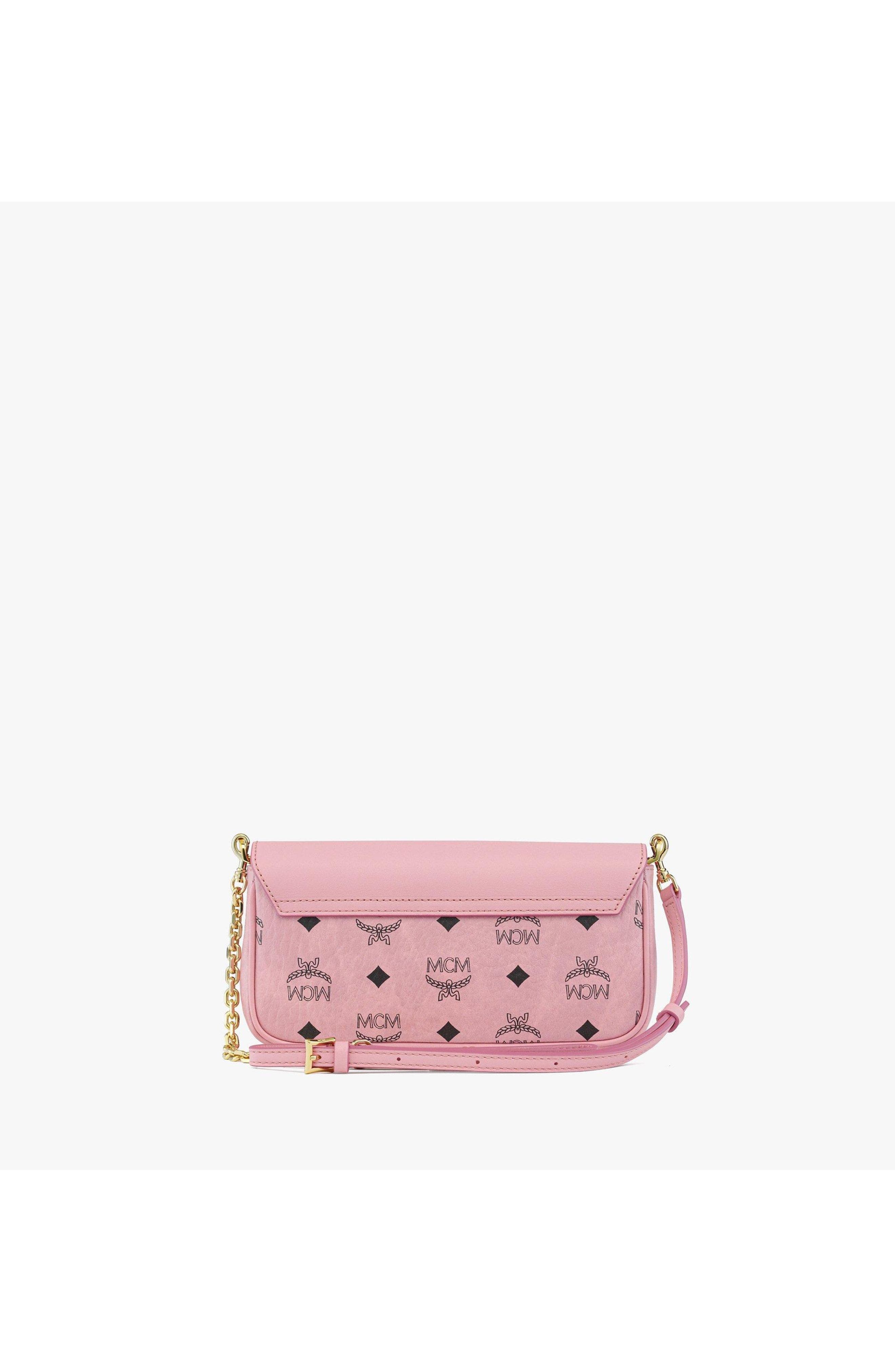 Mini Tracy Crossbody in Visetos Leather Mix, Alternate, color, Soft Pink