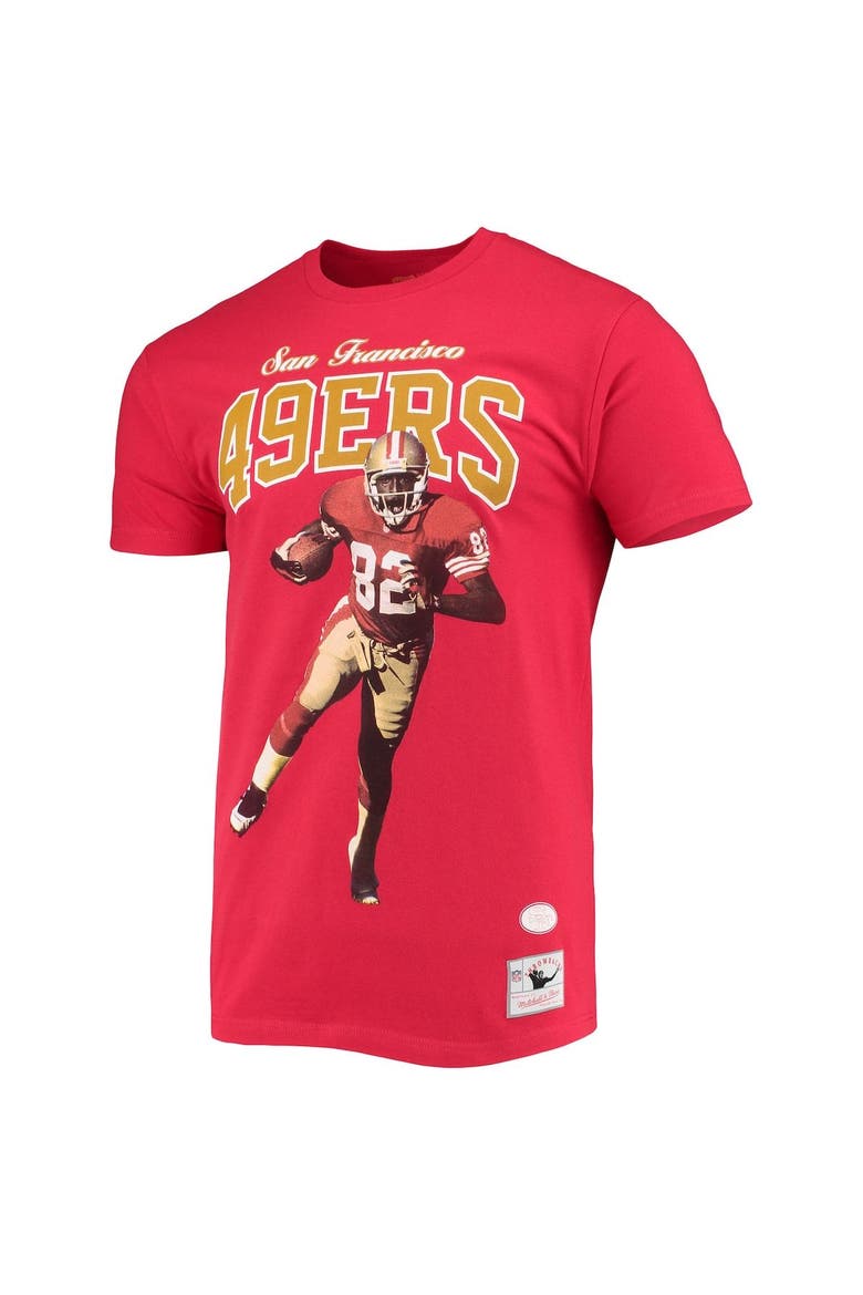 Men's Mitchell & Ness John Taylor San Francisco 49ers Scarlet Player Graphics T-Shirt, Alternate, color, Scarlet