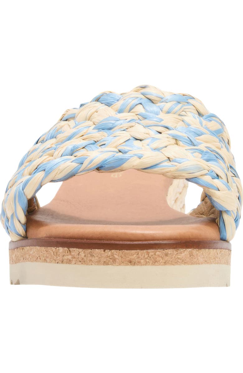 André Assous Nessie Wedge Sandal, Alternate, color, Natural/ Sky Blue