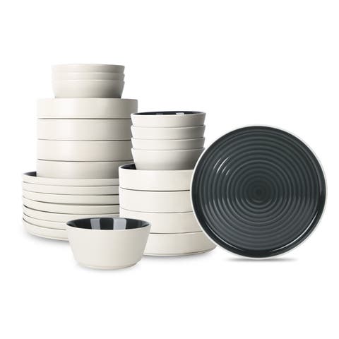Elica Stoneware 24-Piece Dinnerware Set