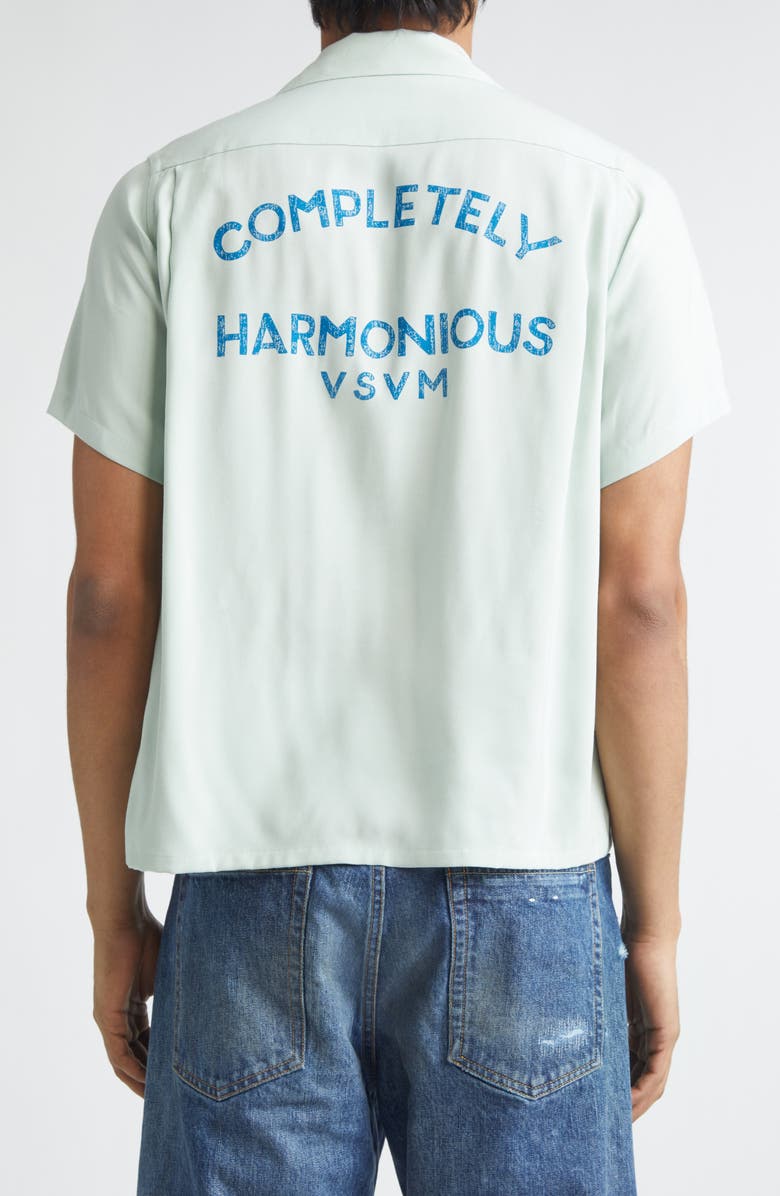 VISVIM Judd Embroidered Graphic Camp Shirt, Alternate, color, Green