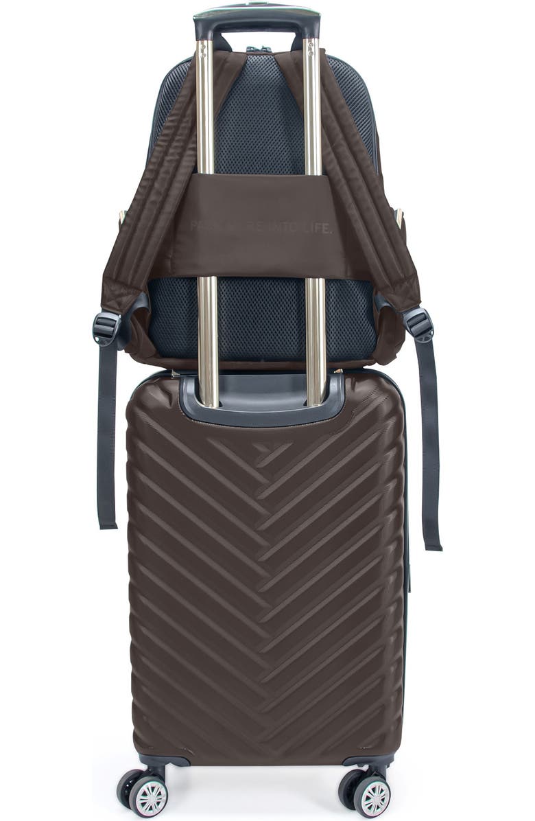Kenneth Cole Madison Square 2-Piece Hardside Carry-On Luggage & Backpack Set, Alternate, color, Chocolate Brown