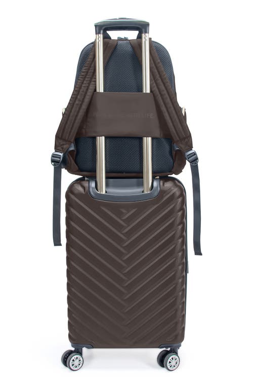 Kenneth Cole Madison Square 2-piece Hardside Carry-on Luggage & Backpack Set In Brown