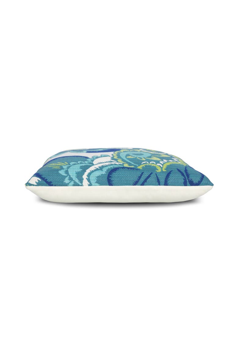 Floral Wave Jacquard Indoor & Outdoor Woven Accent Pillow, Alternate, color, Multi