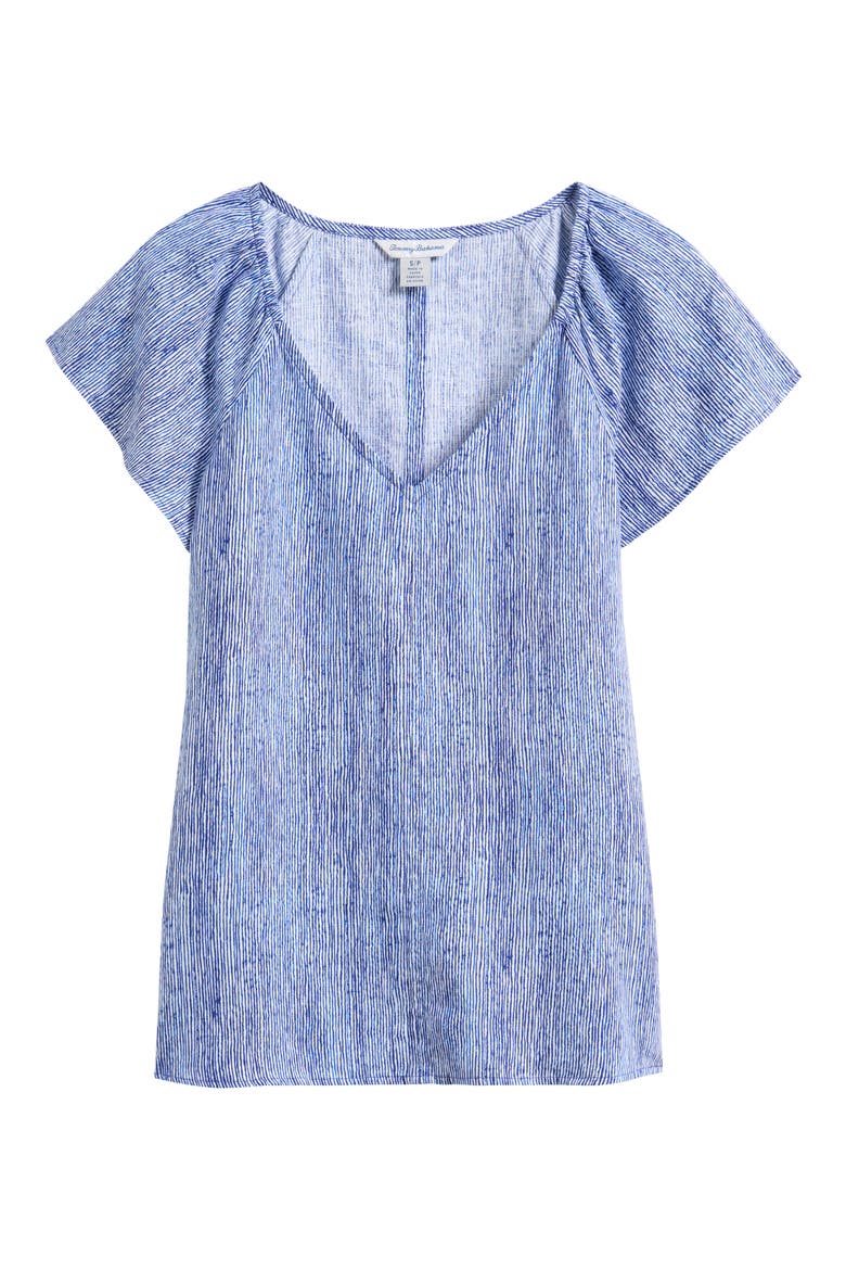 Shimmering Bay Linen Top, Alternate, color, SPECTRUM BLUE