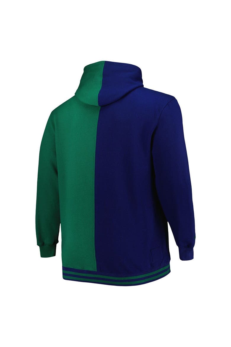 Men's Mitchell & Ness Navy/Green Dallas Mavericks Big & Tall Hardwood Classics Split Pullover Hoodie, Alternate, color, Navy