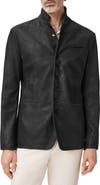John Varvatos Woodward Tooled Paisley Goat Suede Jacket