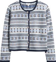 CeCe Fair Isle Stripe Cardigan
