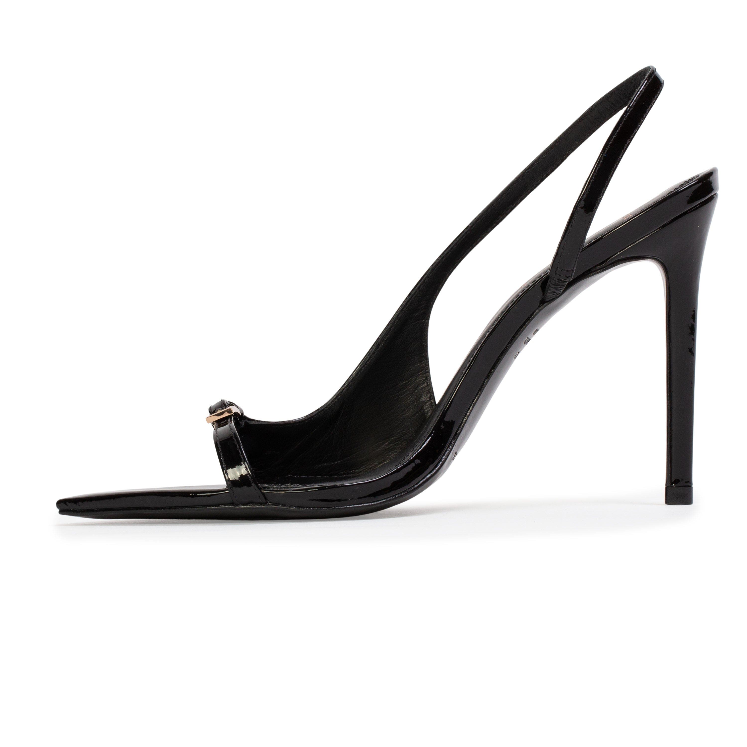 BLACK SUEDE STUDIO Heidi 100 Slingback, Alternate, color, Black Patent