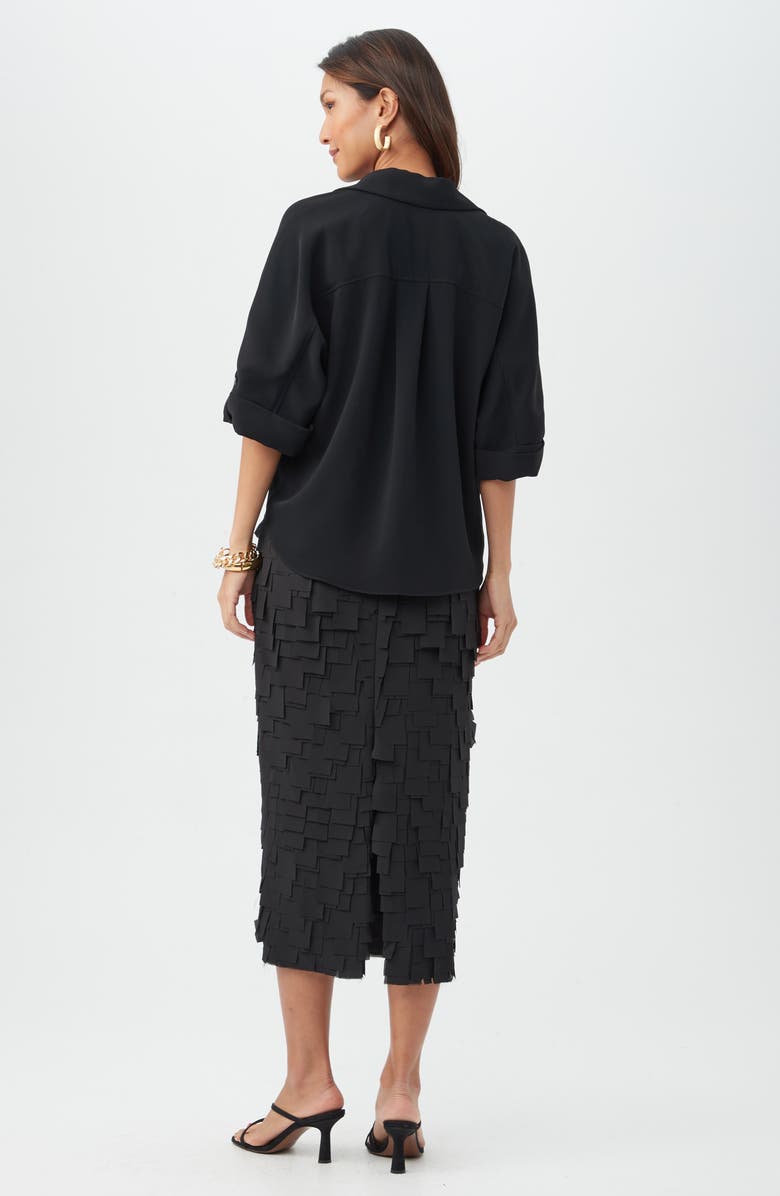 Trina Turk Otto Faux Wrap Top, Alternate, color, Black