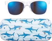 Capelli New York Kids' Square Sunglasses & Shark Case Set