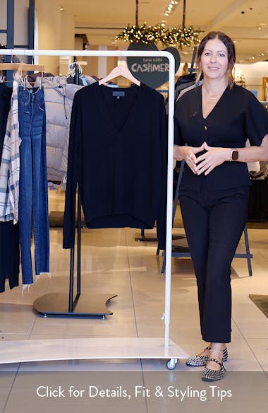 Nili Lotan Feron Cashmere V-Neck Sweater (Women) | Nordstrom