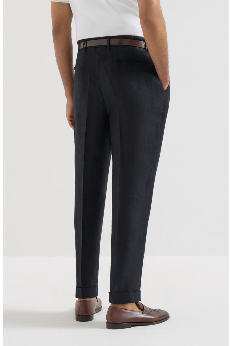 Gabardine garment dyed trousers, Alternate, color, Navy Blue