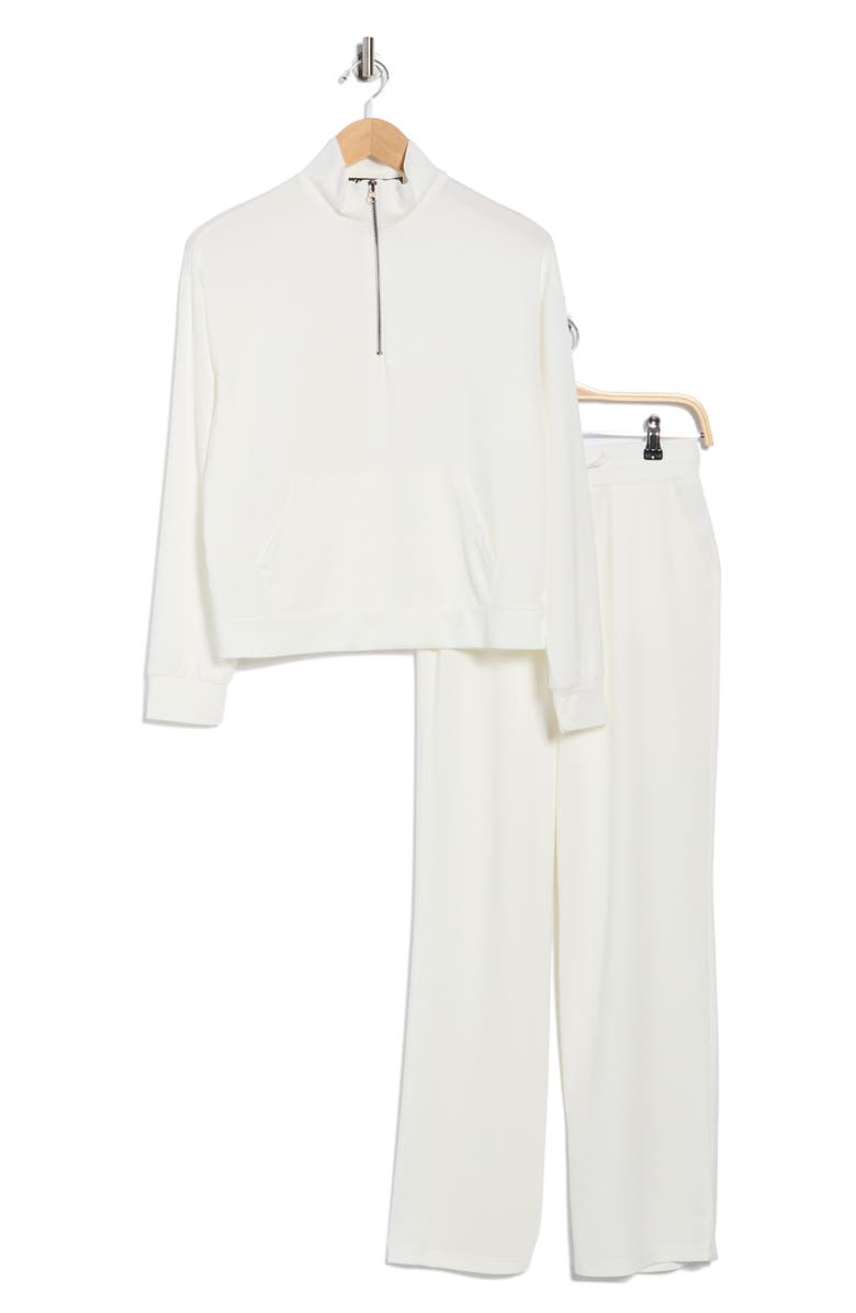 Tart Paxe Scuba Knit Half Zip Pullover & Pants Lounge Set, Alternate, color, Gardenia