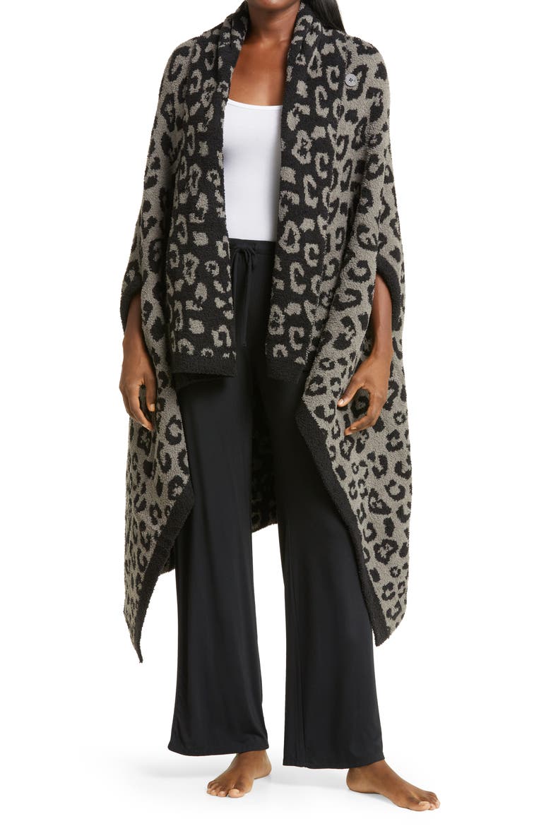 CozyChic™ Wearable Throw, Main, color, CHARCOAL/ BLACK