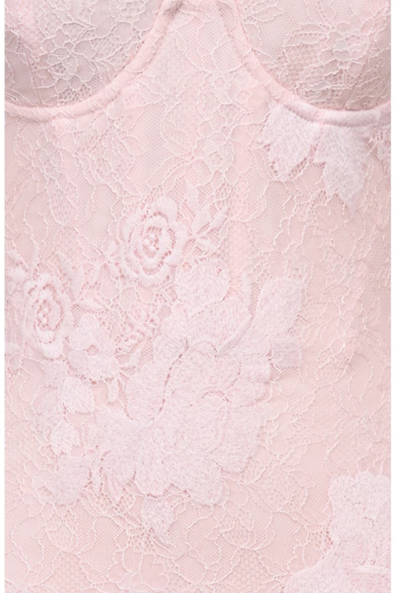 Lucienne Lace Corset Strapless Gown & Bolero, Alternate, color, PINK