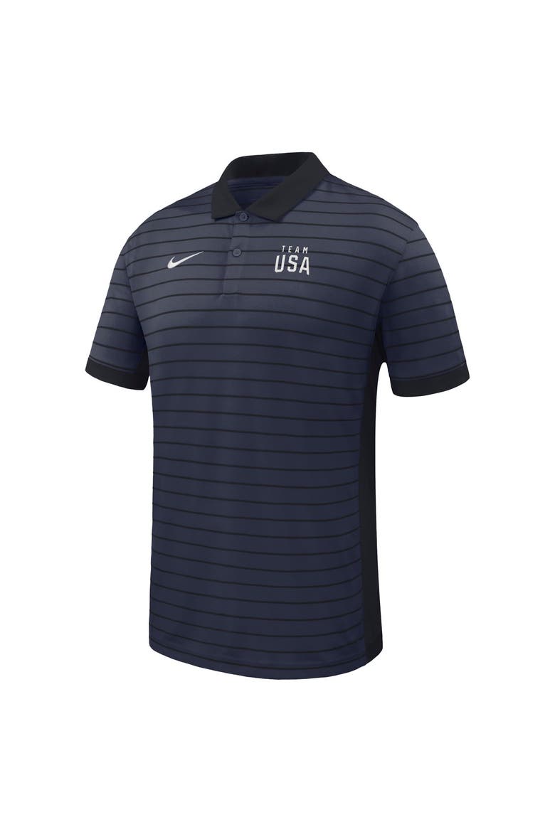 Men's Nike Navy Team USA Victory Stripe Dri-FIT Polo, Alternate, color, Navy