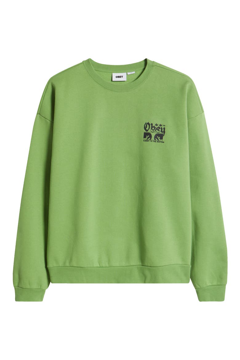 Submit Extra Heavy Crewneck Graphic Sweatshirt, Alternate, color, PIQUANT GREEN