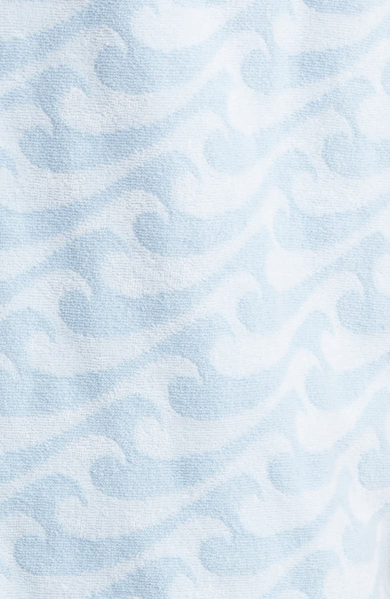 Faherty Cabana Floral Short Sleeve Terry Cloth Button-Up Shirt, Alternate, color, Endless Peaks