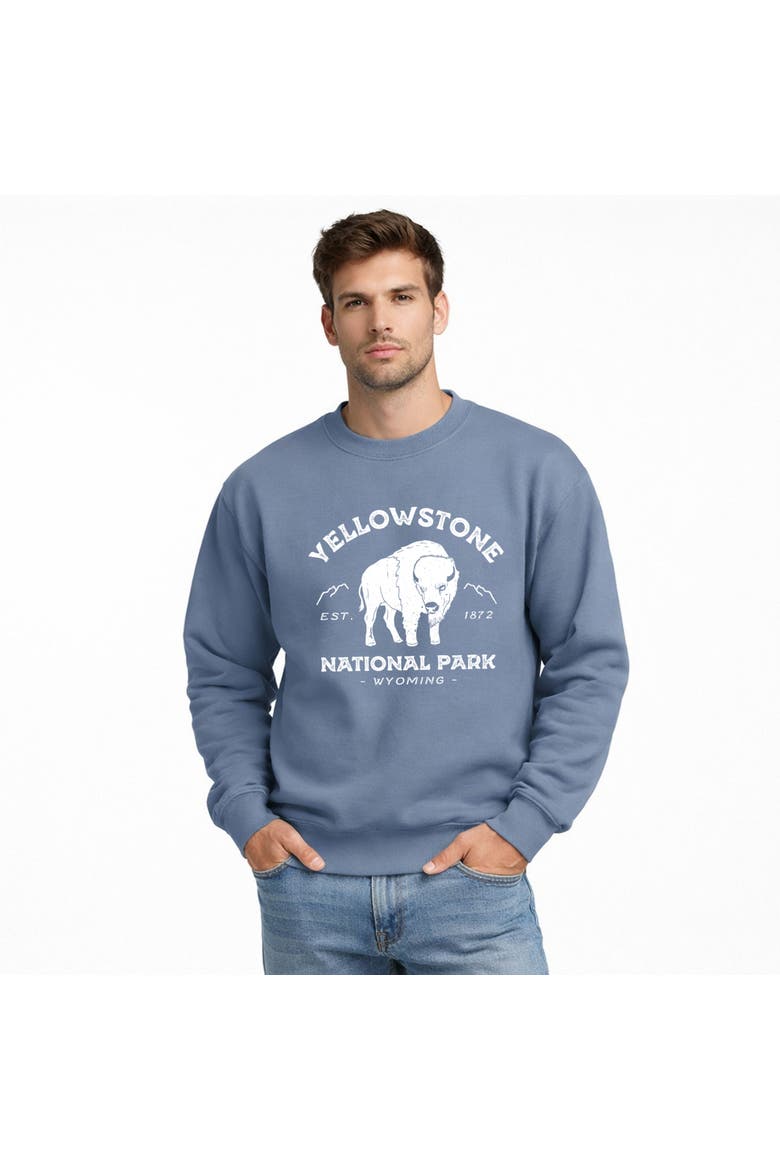 Vintage Yellowstone National Park Sweatshirt, Main, color, Slate